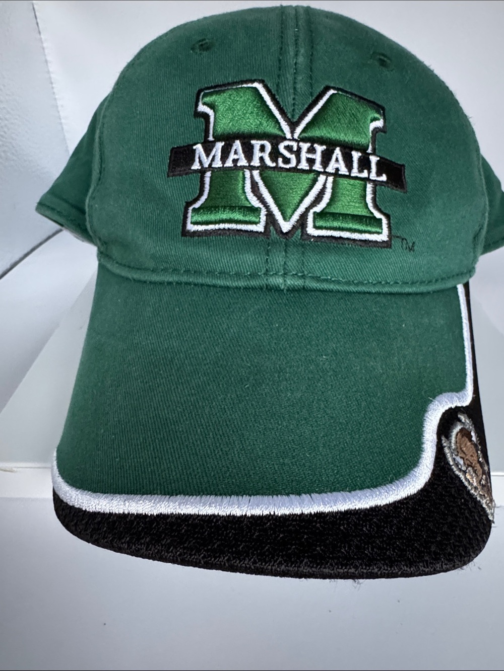 Marshall Green and Black Baseball Hat with Embroidered M Logo Vintage